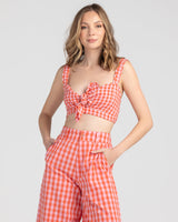 Juno Crop - Red Juno Check