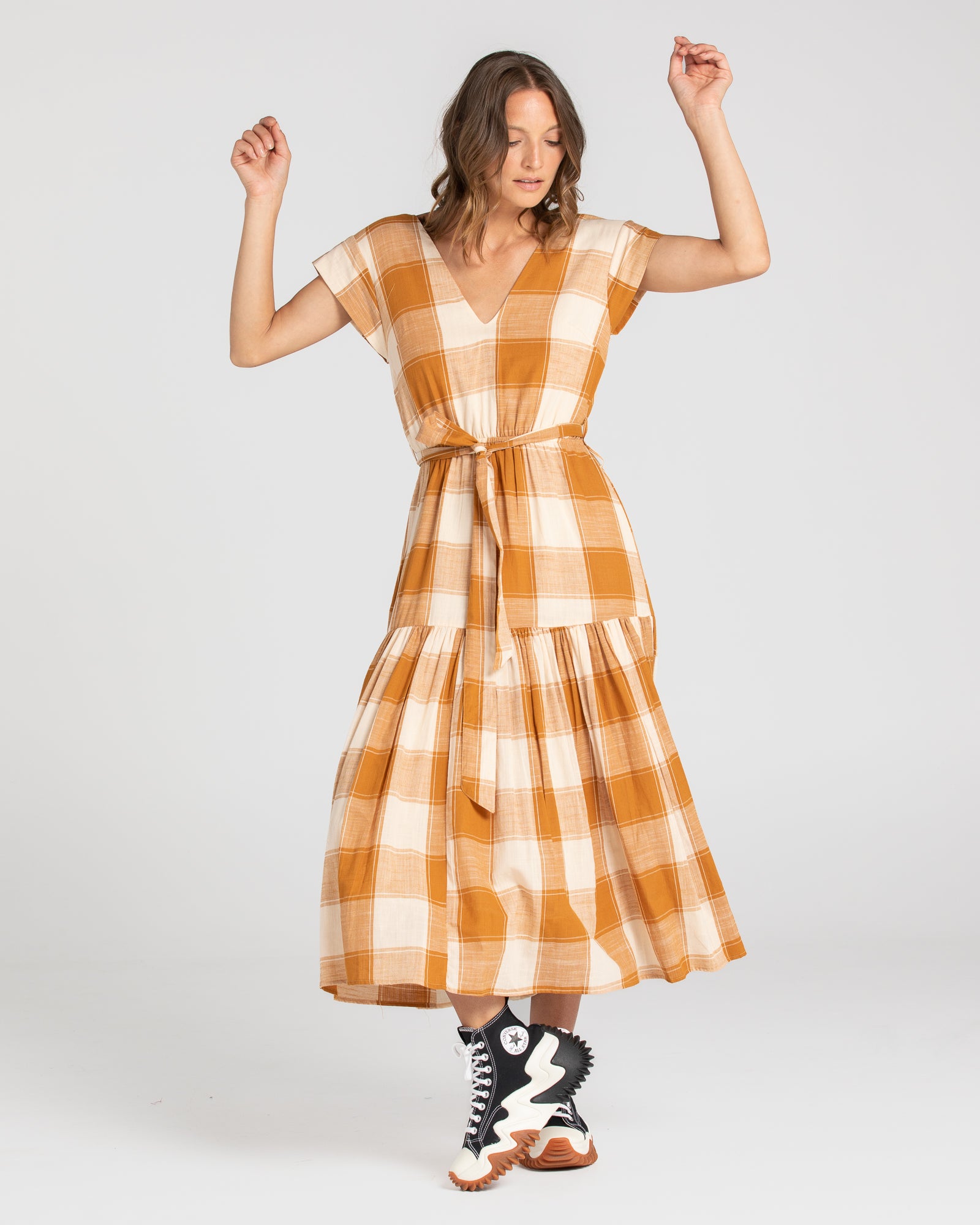 Indy Dress - Ginger Check