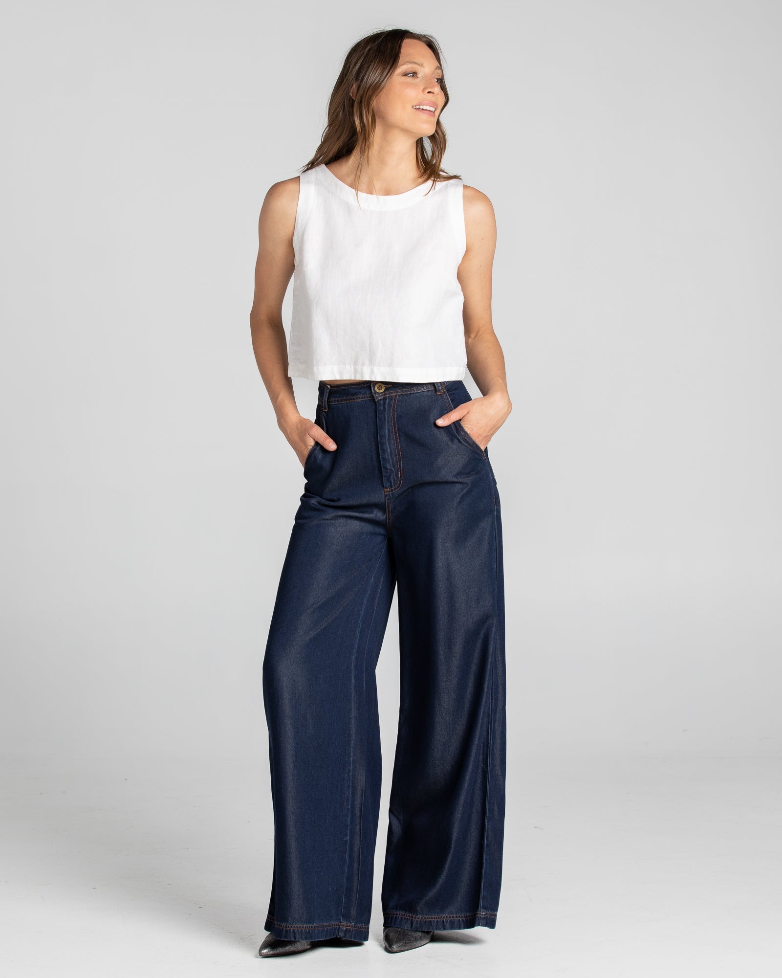 Amalfi Pant Tall - Deep Blue