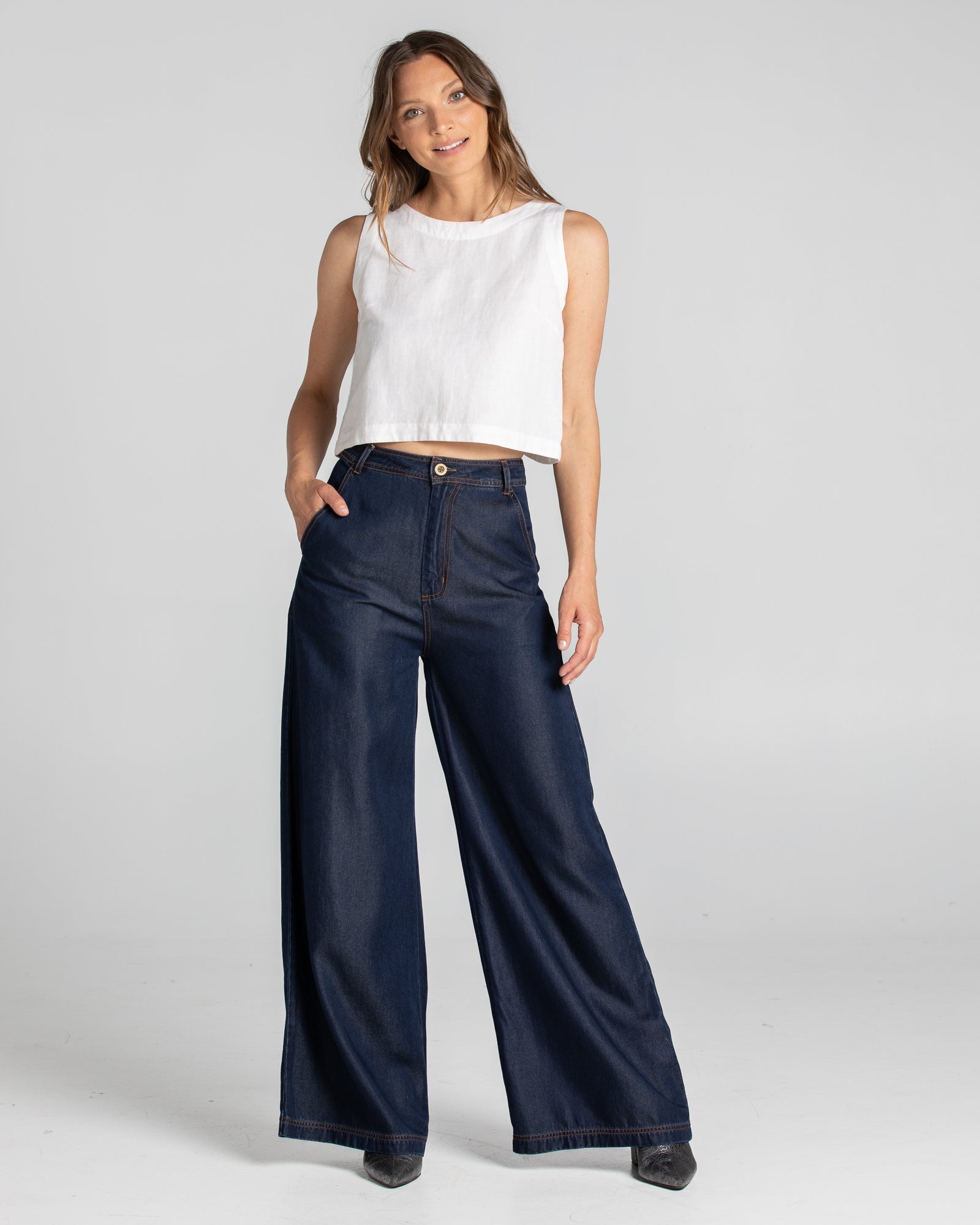 Amalfi Pant Tall - Deep Blue