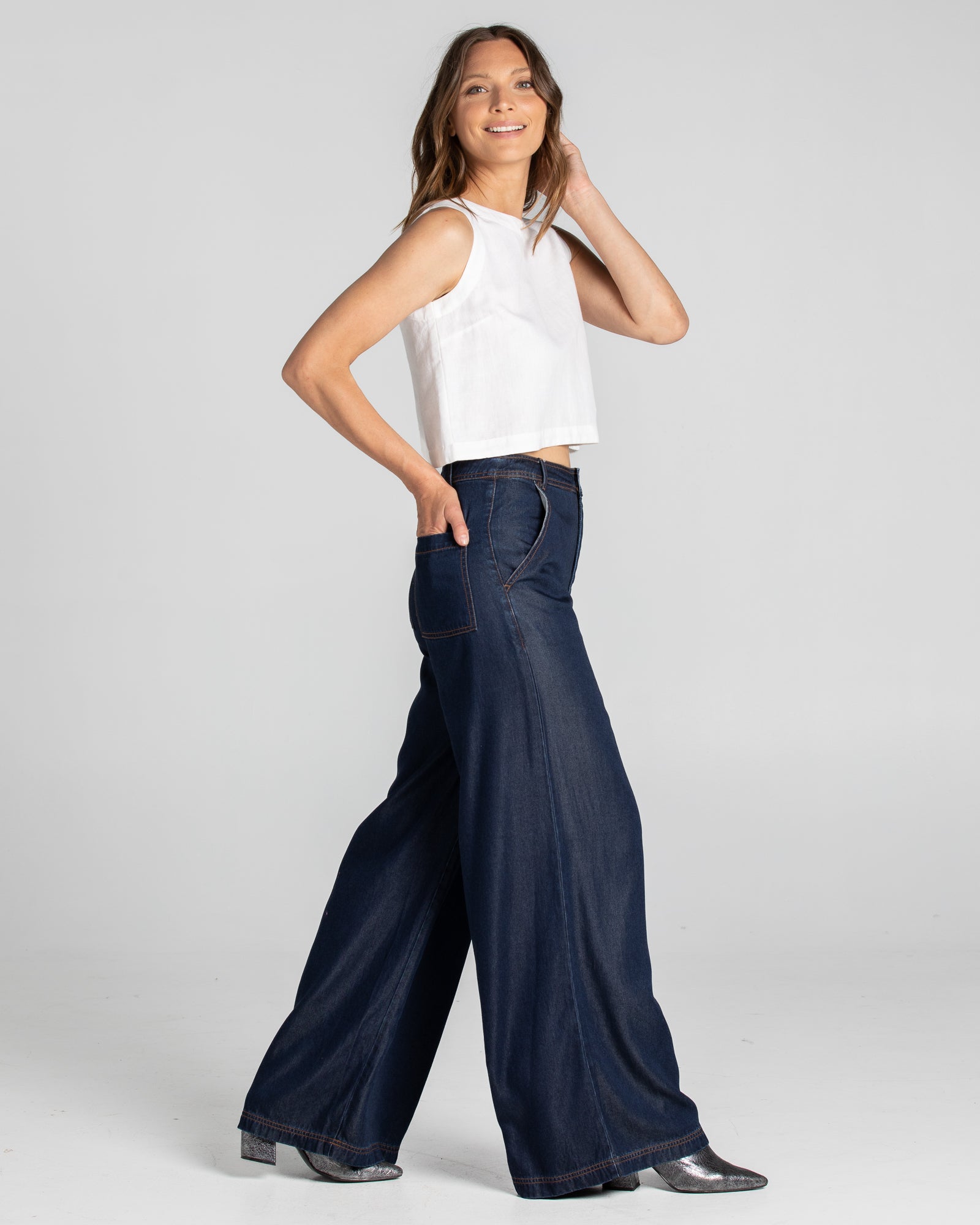 Amalfi Pant Tall - Deep Blue