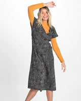 Memento Wrap Dress - Pepper