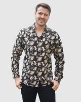 Mens Long Sleeved Shirt - Night Bloom