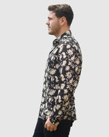 Mens Long Sleeved Shirt - Night Bloom