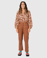 Tribeca Pant - Kapade Check Brown